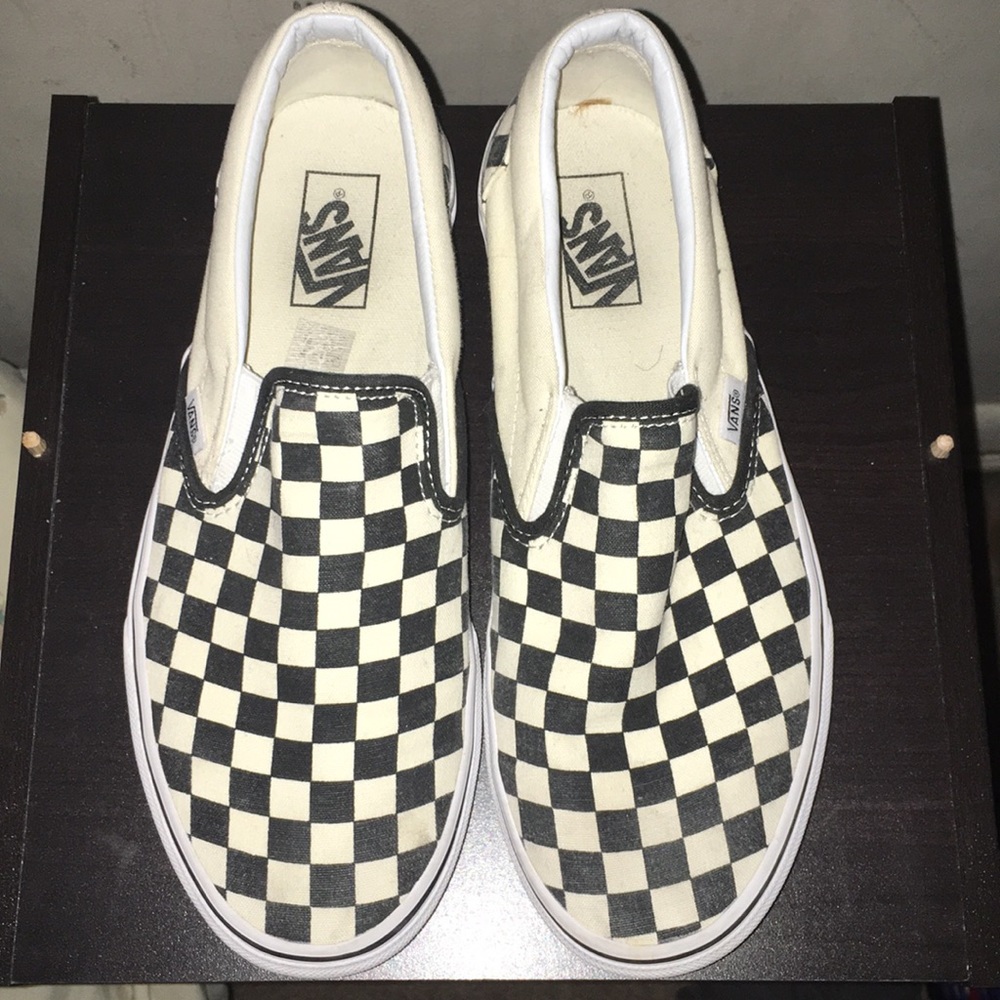 “Checkerboard” slip-on Vans